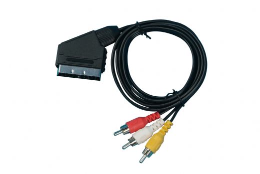 供应Scart/3RCA线  扫把头对三RCA线